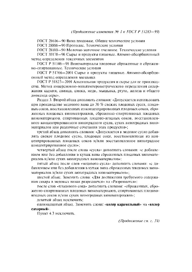 Изменение №1 к ГОСТ Р 51283-99
