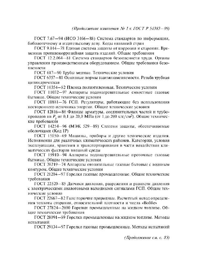 Изменение №1 к ГОСТ Р 51383-99