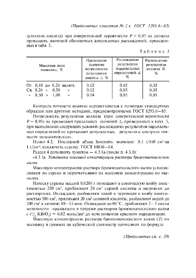 Изменение №2 к ГОСТ 1293.4-83